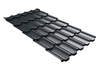 Профиль волновой Grand Line Квинта плюс c 3D резом 0.45 PE RAL 7016 антрацитово-серый