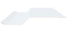 Планка примыкания внакладку Фартук S6 пристенный накладной 0.45 PE с пленкой RAL 9003 сигнальный белый (2м)