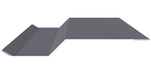 Планка примыкания внакладку Фартук S6 пристенный накладной 0.45 PE с пленкой RR 32 темно-коричневый (2м)